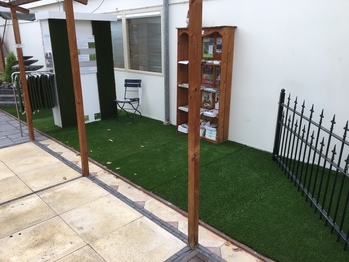 Onderhoudsarme achtertuin in Rijnvliet, Utrecht