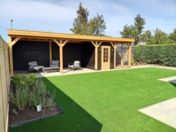 Kunstgras in achtertuin Woerden